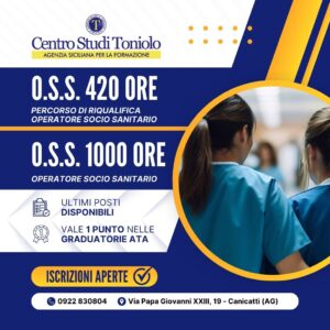 Scopri di più sull'articolo Aperte le Iscrizioni ai Corsi per Operatore Socio Sanitario (O.S.S.) del Centro Studi Toniolo