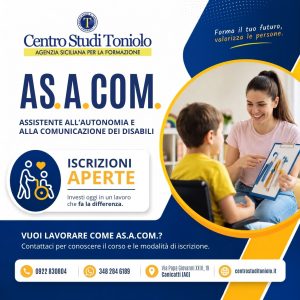 Scopri di più sull'articolo Corso AS.A.COM. a Canicattì: Assistente all’Autonomia e alla Comunicazione