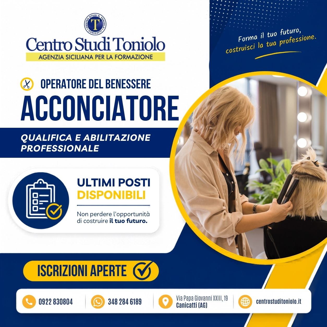 Al momento stai visualizzando Corso Acconciatore a Canicattì: Qualifica e Abilitazione Professionale